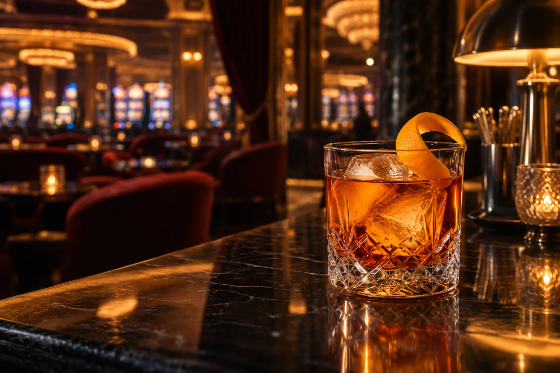 Signature refreshment at the Savorella lounge